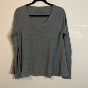 We The Free Gray Waffle Knit Henley